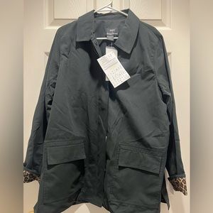 NEW Dennis by Dennis Basso Jacket with Leopard Print Lining Size Large NWT